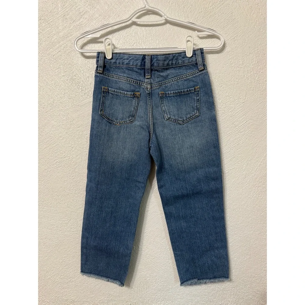 Old Navy Girls High Rise Slouchy Straight Built-In Tough Jeans Blue Size 7